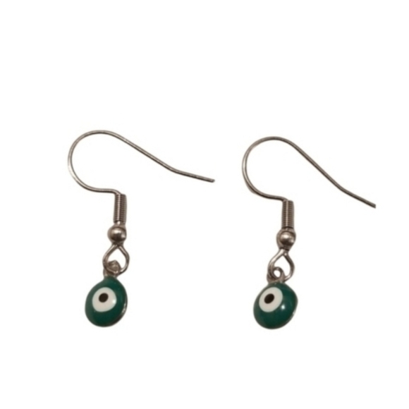 Handcrafted Evil Eye Earrings (blue) - Picture 1 of 3